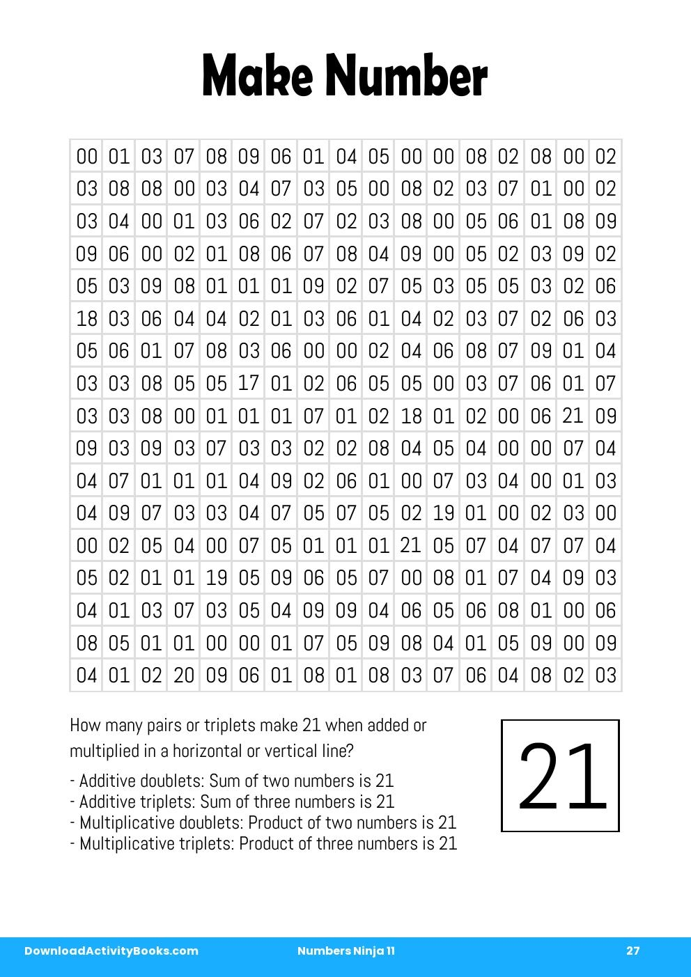 Make Number in Numbers Ninja 11