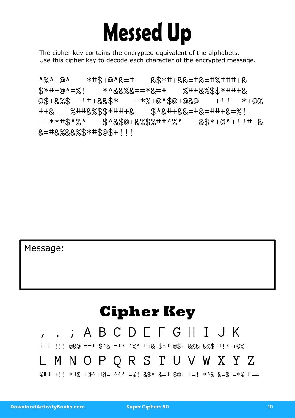Messed Up in Super Ciphers 90