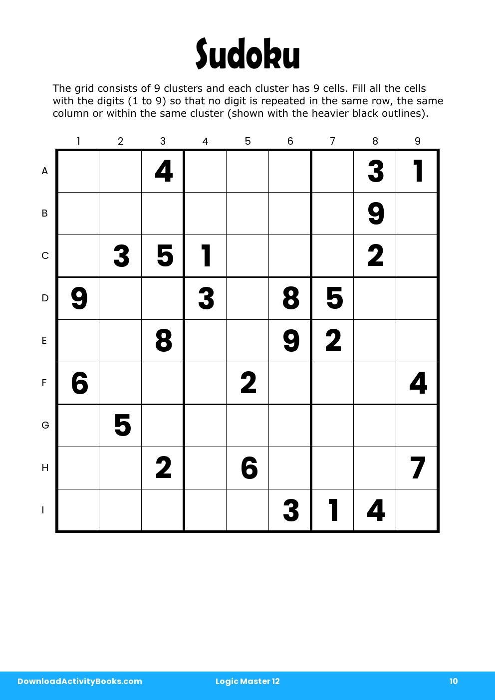 Sudoku in Logic Master 12