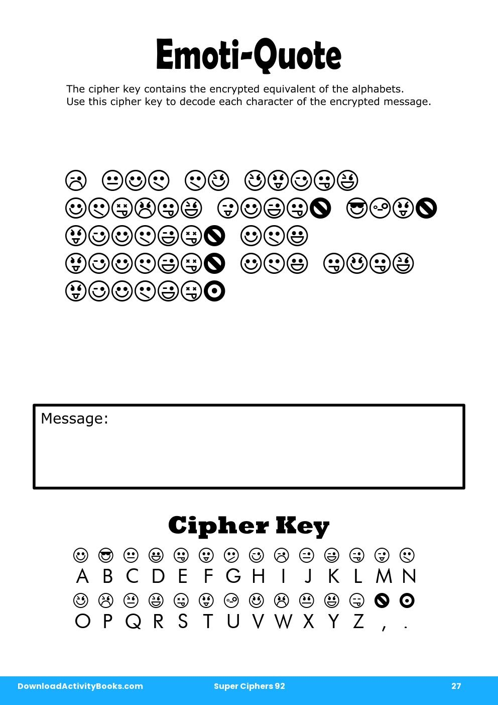 Emoti-Quote in Super Ciphers 92