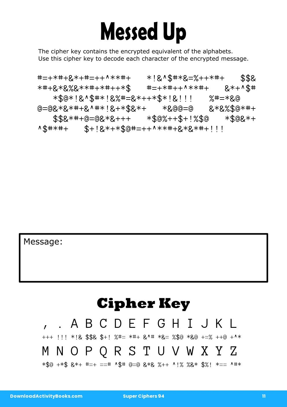 Messed Up in Super Ciphers 94