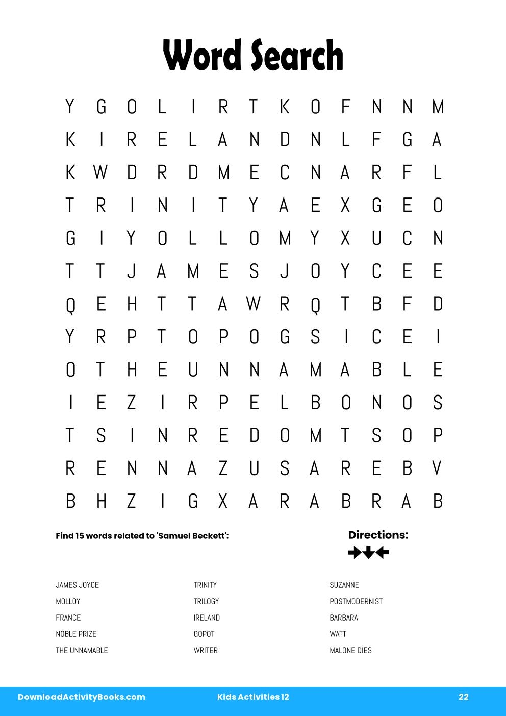 Word Search in Kids Activities 12