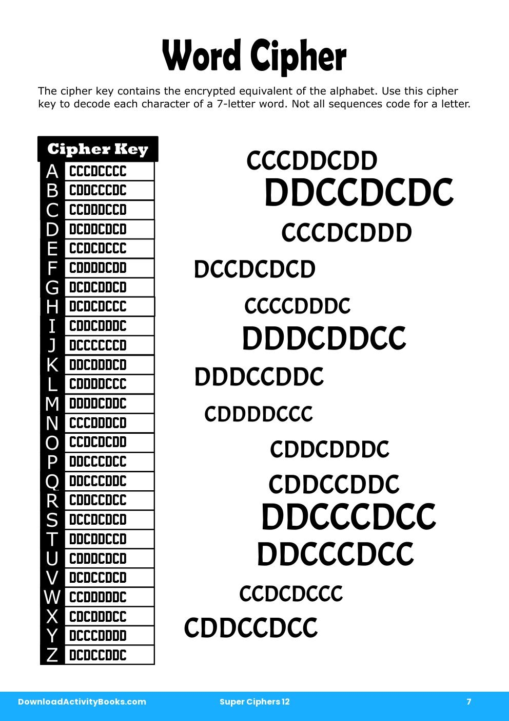 Word Cipher in Super Ciphers 12