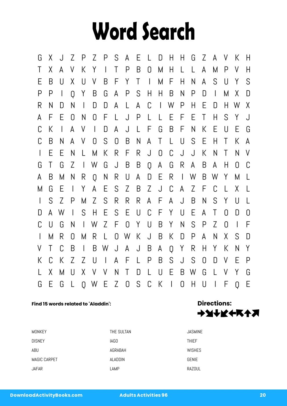 Word Search in Adults Activities 96
