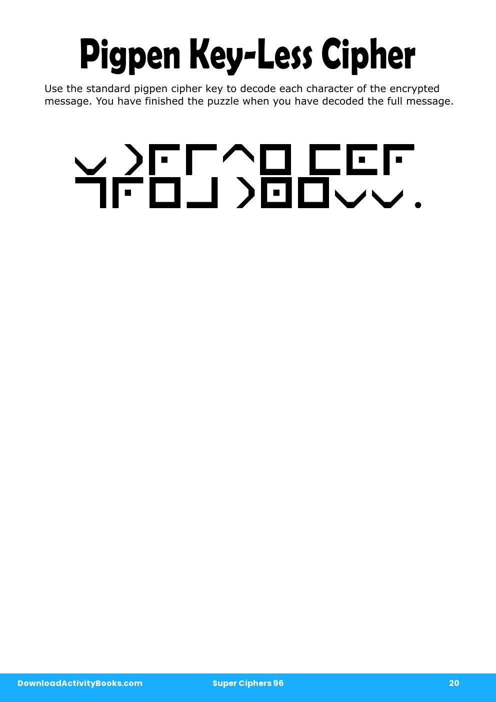 Pigpen Cipher in Super Ciphers 96