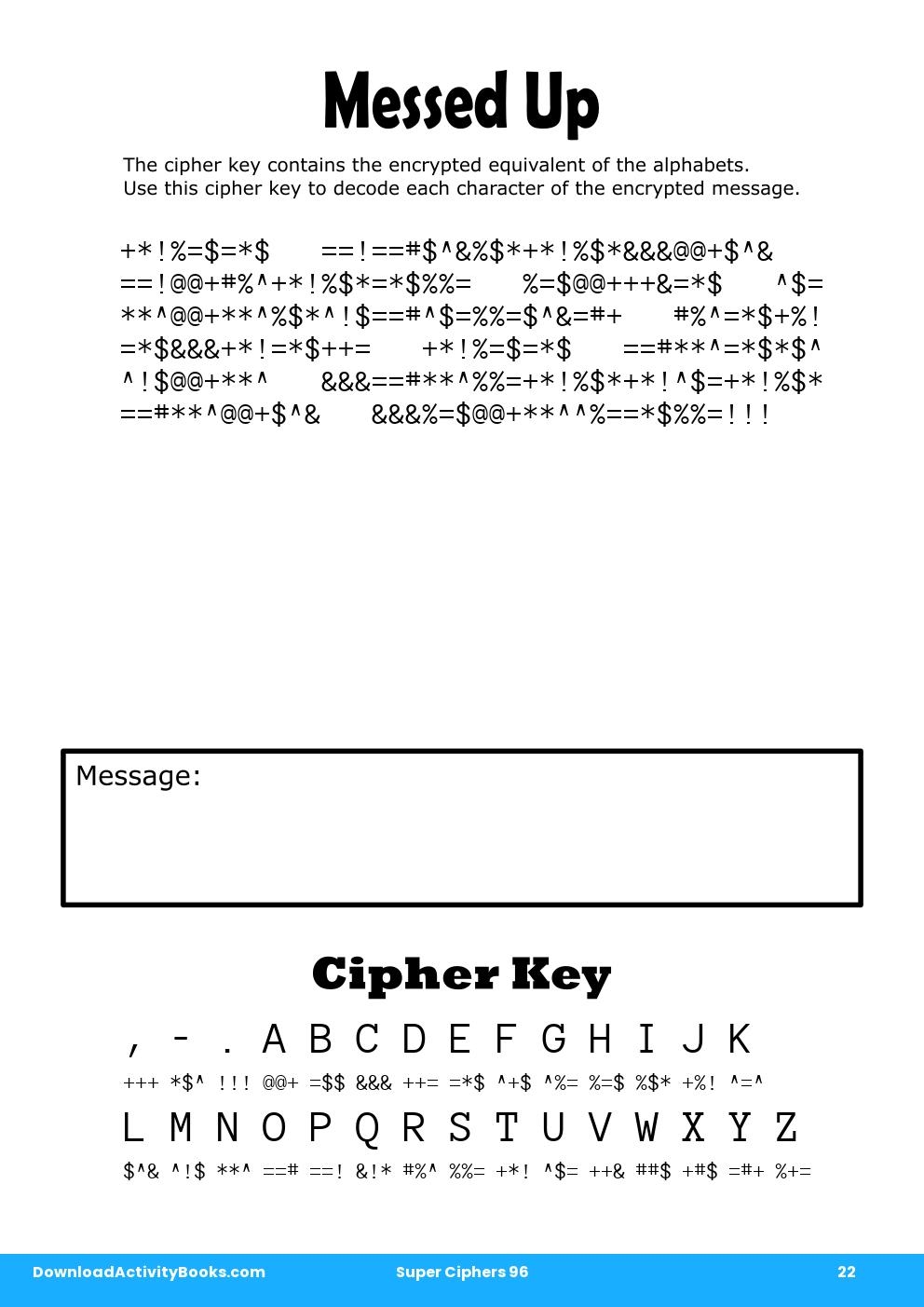 Messed Up in Super Ciphers 96