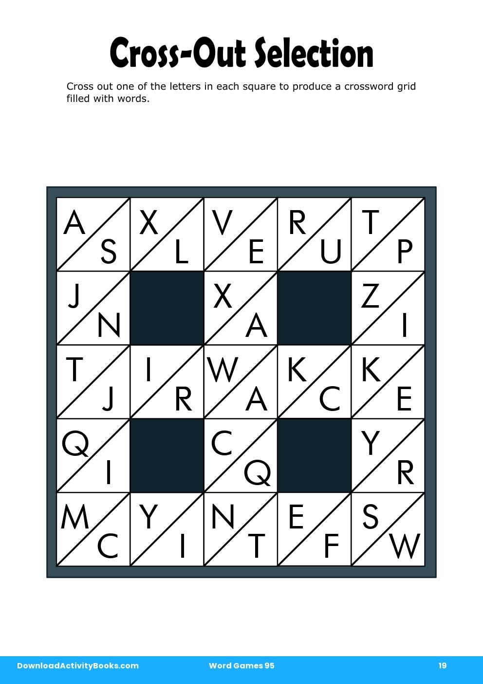 Cross-Out Selection in Word Games 95