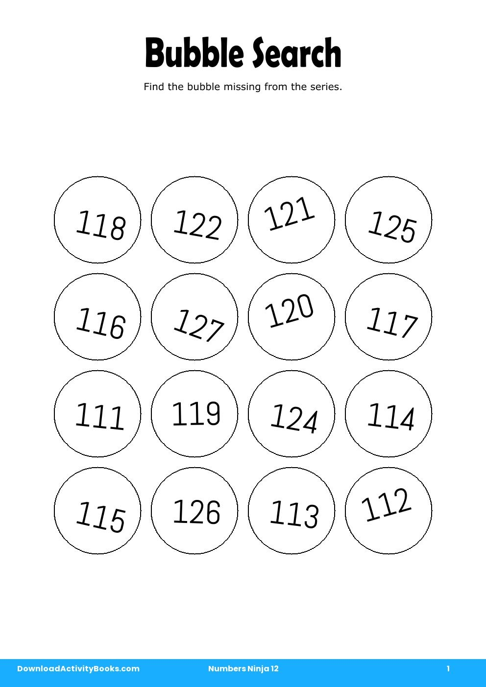 Bubble Search in Numbers Ninja 12