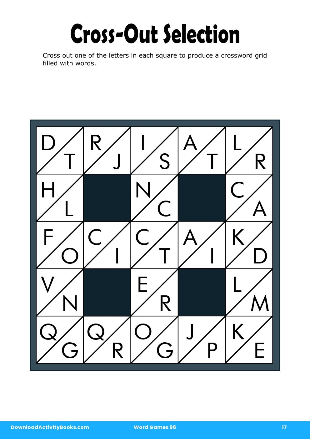 Cross-Out Selection in Word Games 96