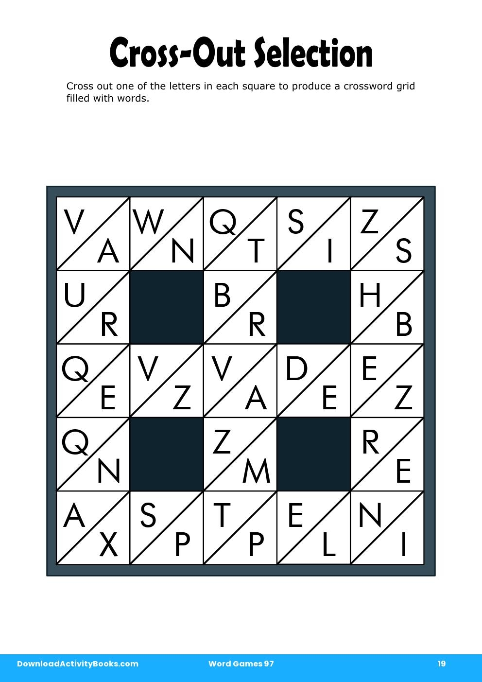 Cross-Out Selection in Word Games 97