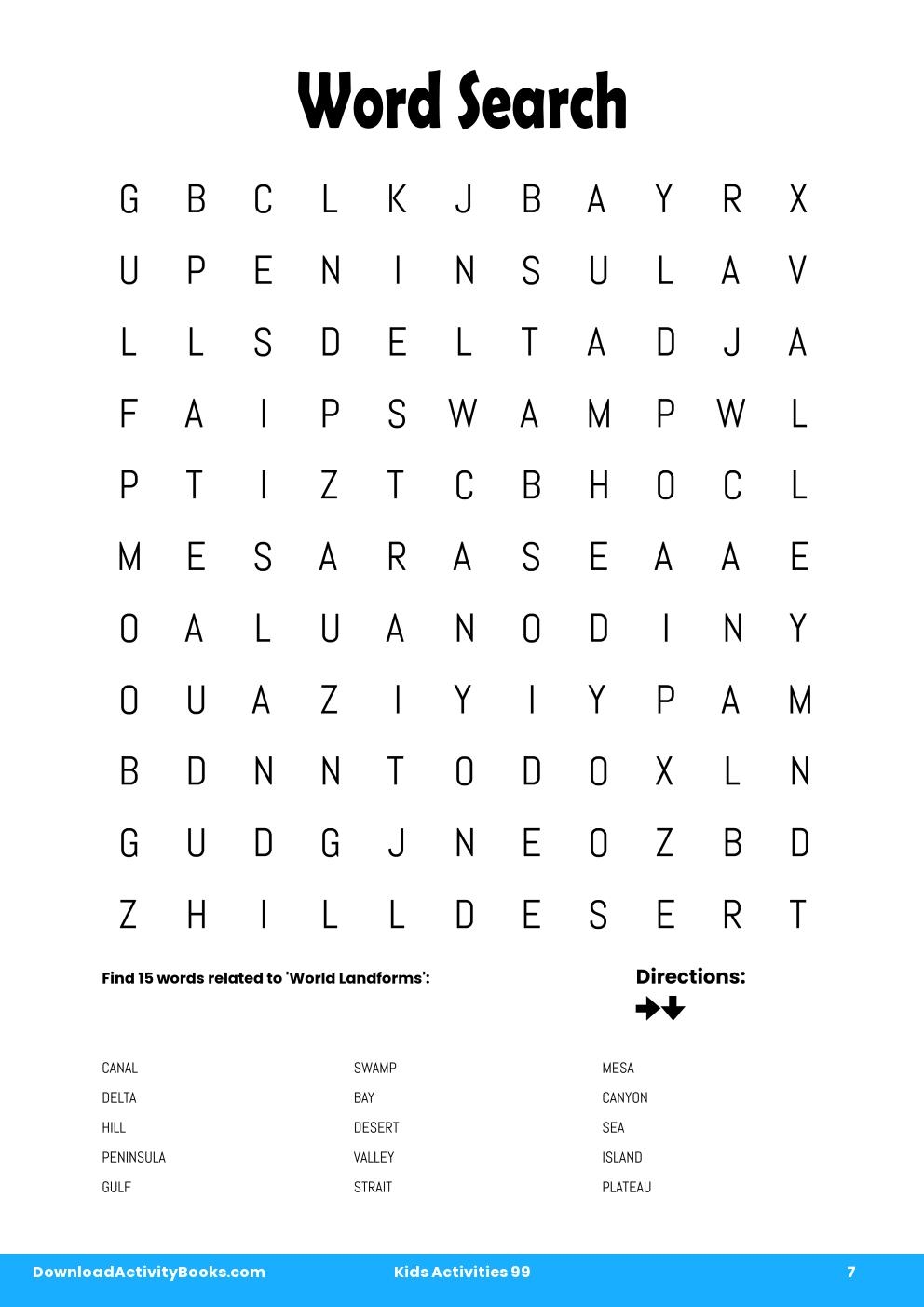 Word Search in Kids Activities 99