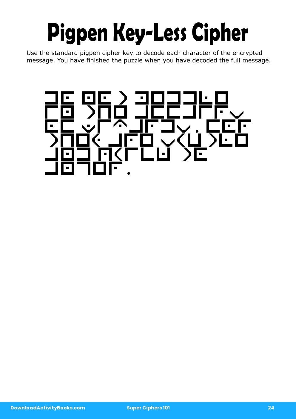 Pigpen Cipher in Super Ciphers 101