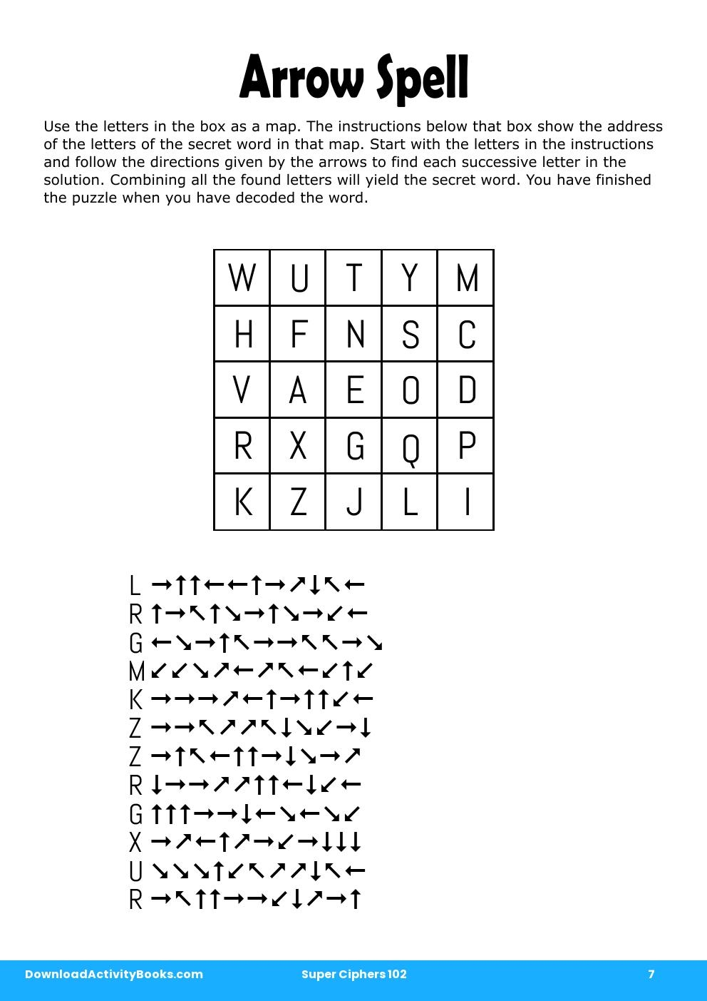 Arrow Spell in Super Ciphers 102