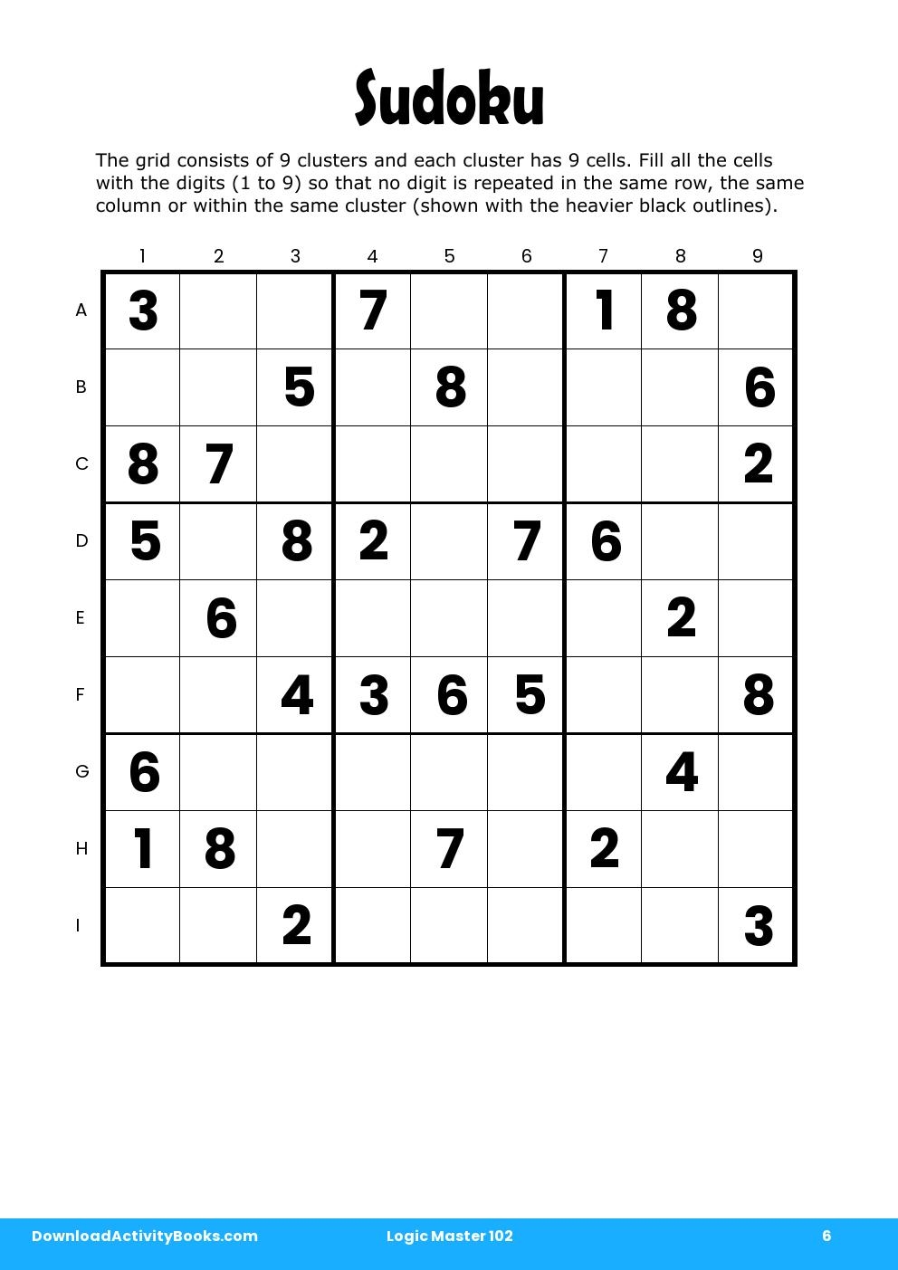 Sudoku in Logic Master 102