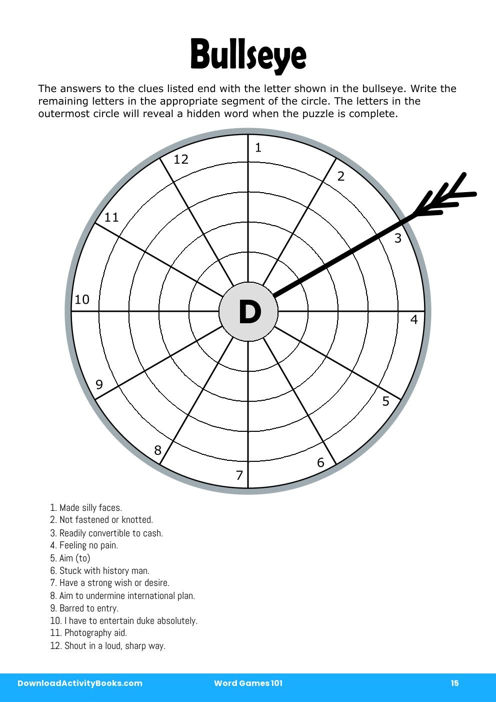 Bullseye in Word Games 101