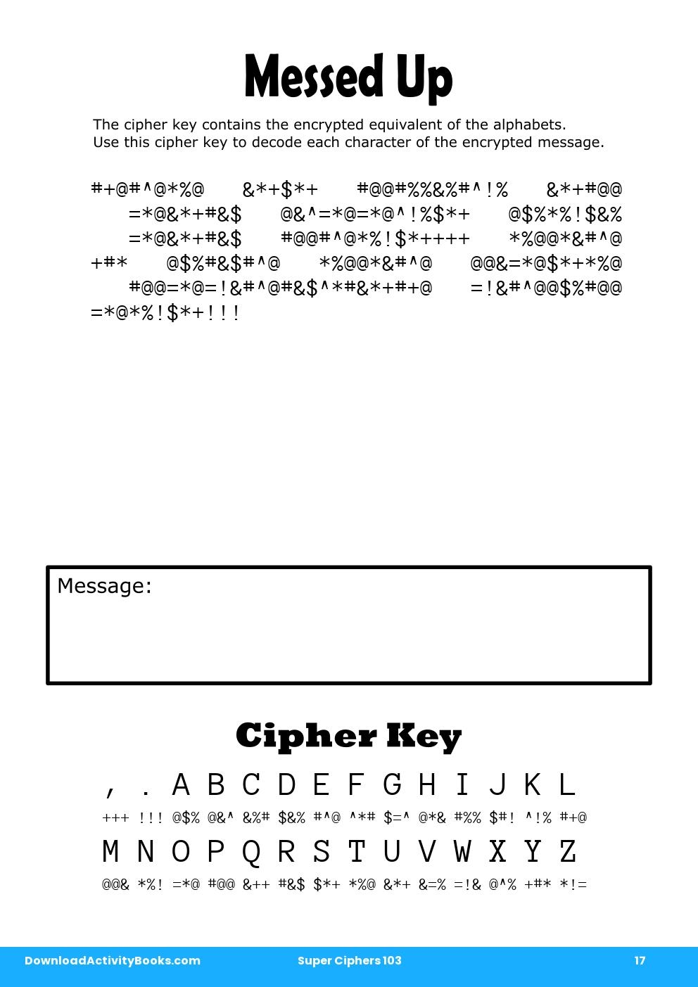 Messed Up in Super Ciphers 103