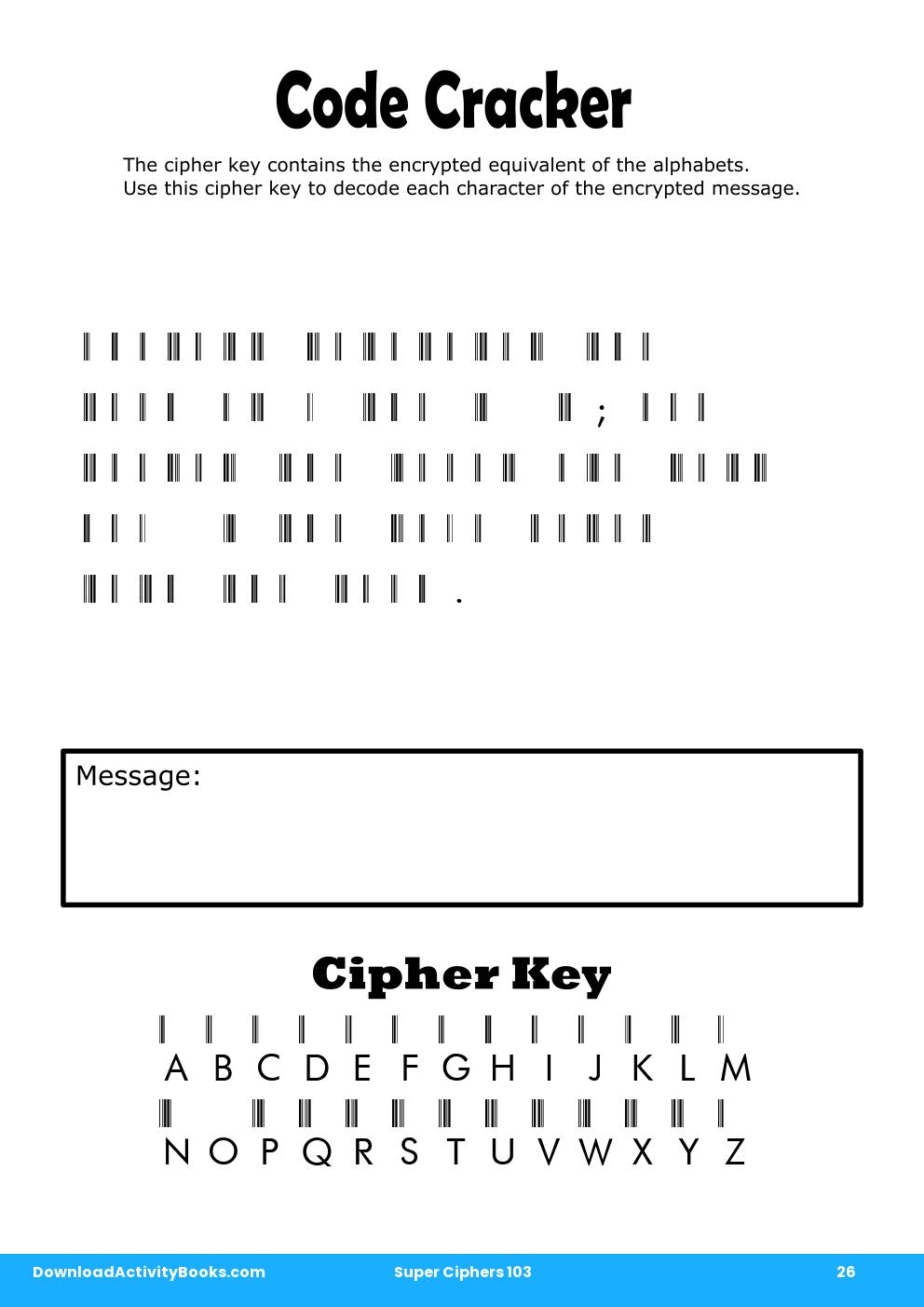 Code Cracker in Super Ciphers 103