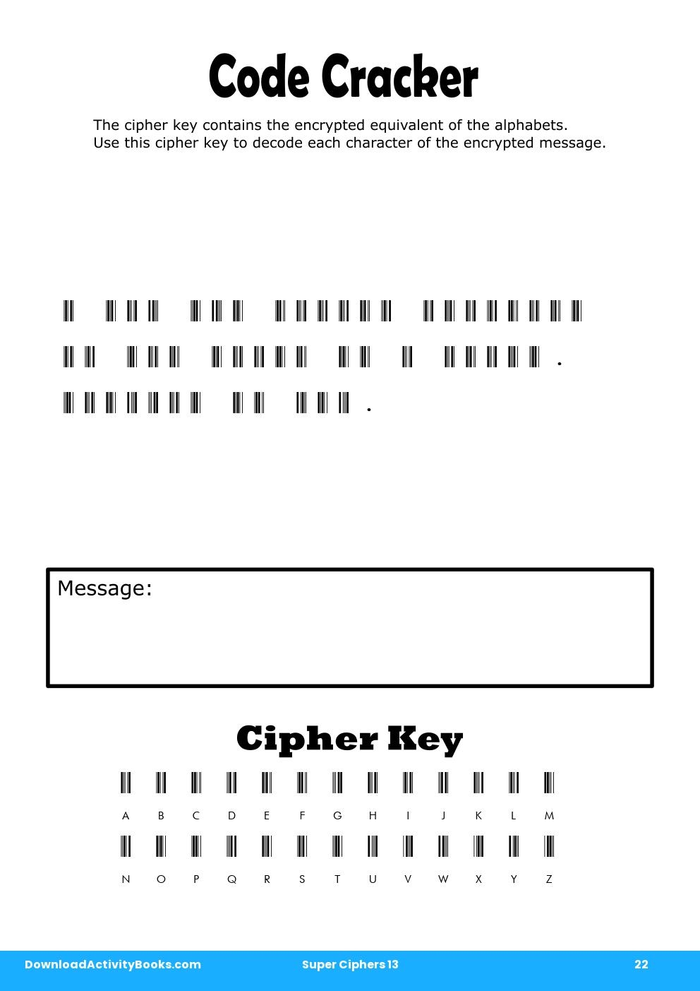 Code Cracker in Super Ciphers 13