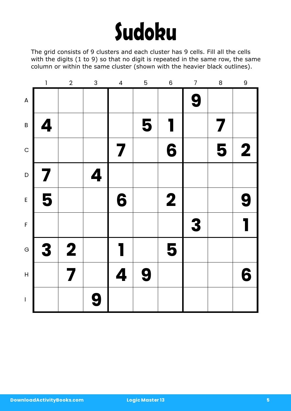 Sudoku in Logic Master 13