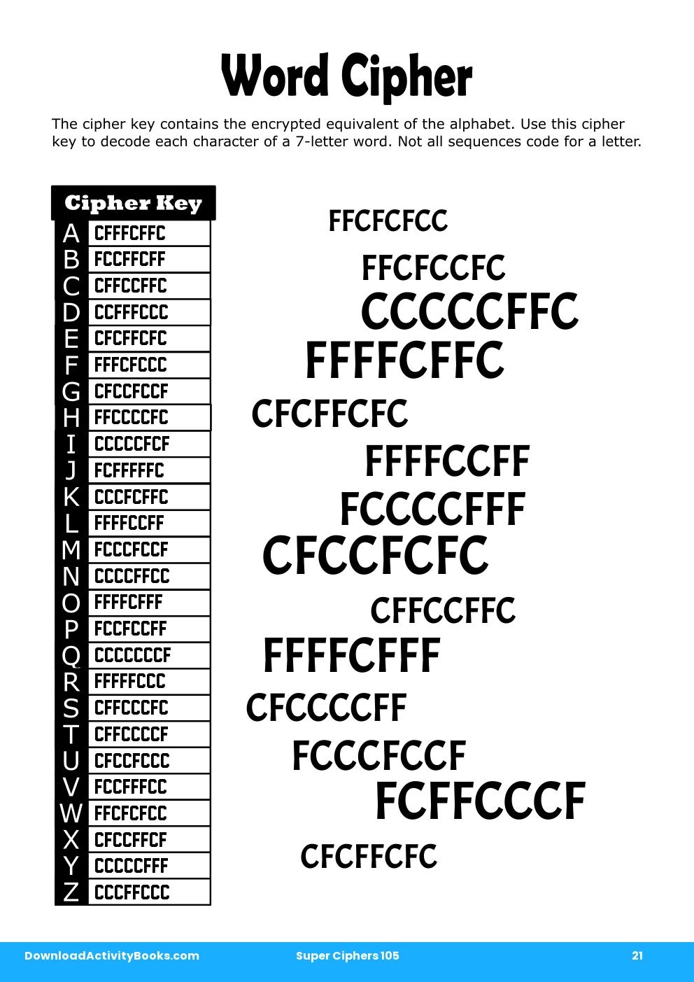 Word Cipher in Super Ciphers 105