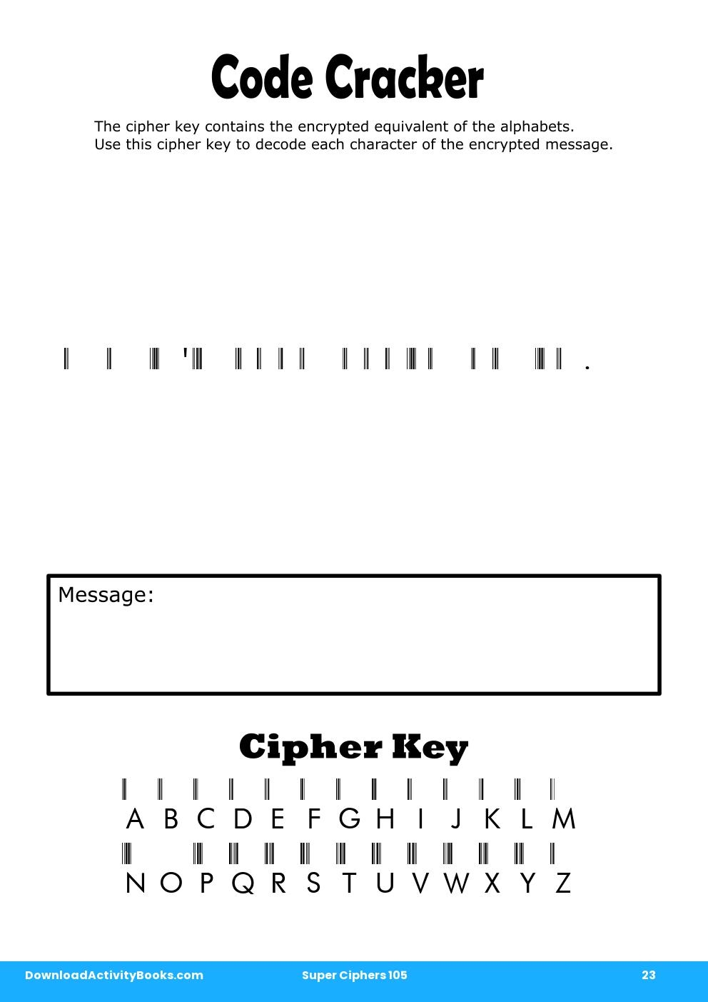 Code Cracker in Super Ciphers 105