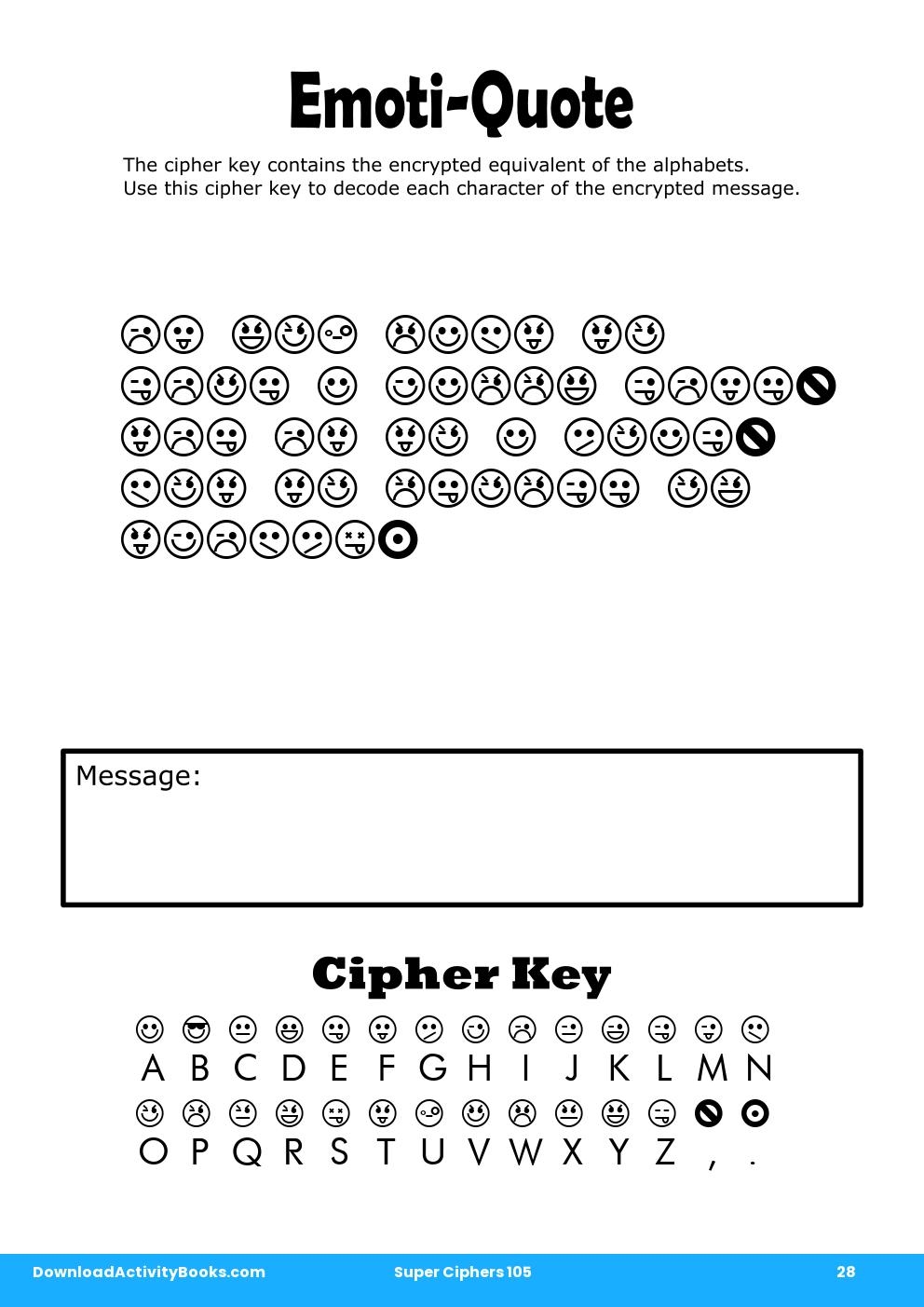 Emoti-Quote in Super Ciphers 105