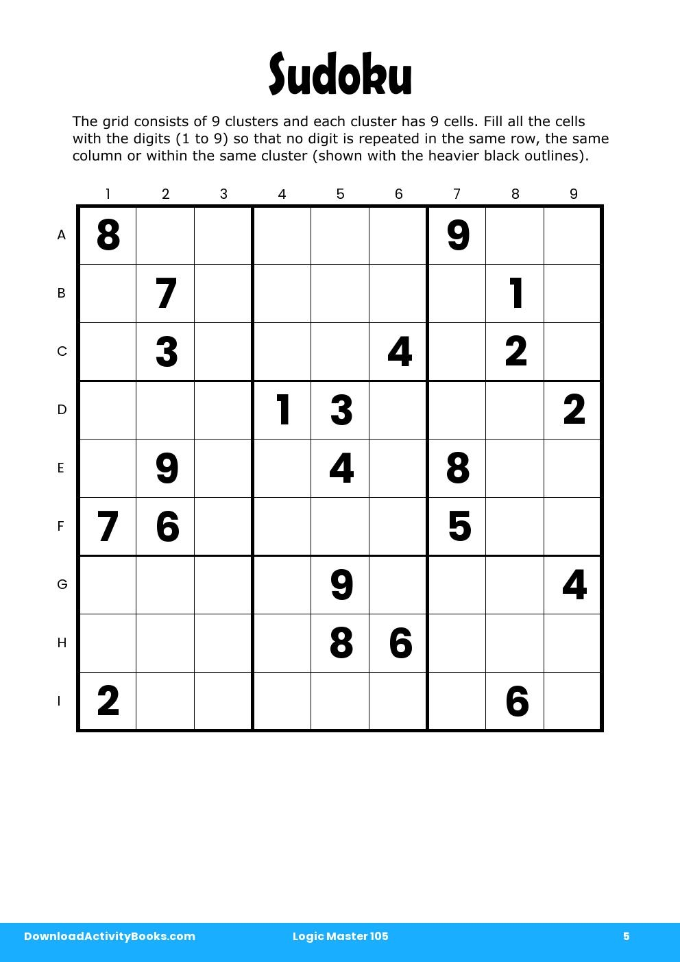 Sudoku in Logic Master 105