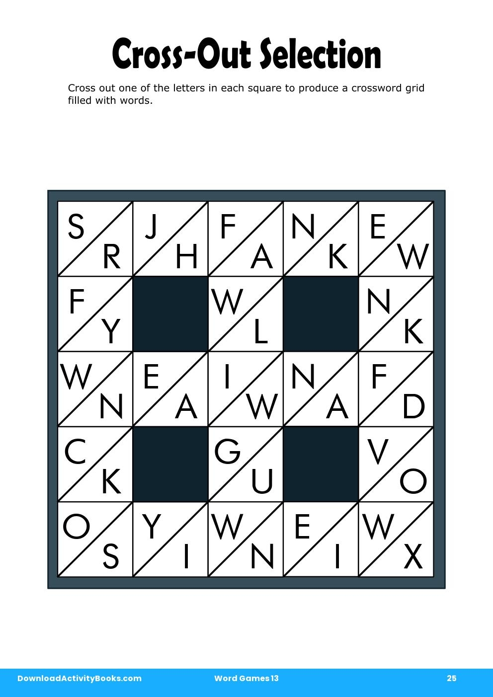 Cross-Out Selection in Word Games 13