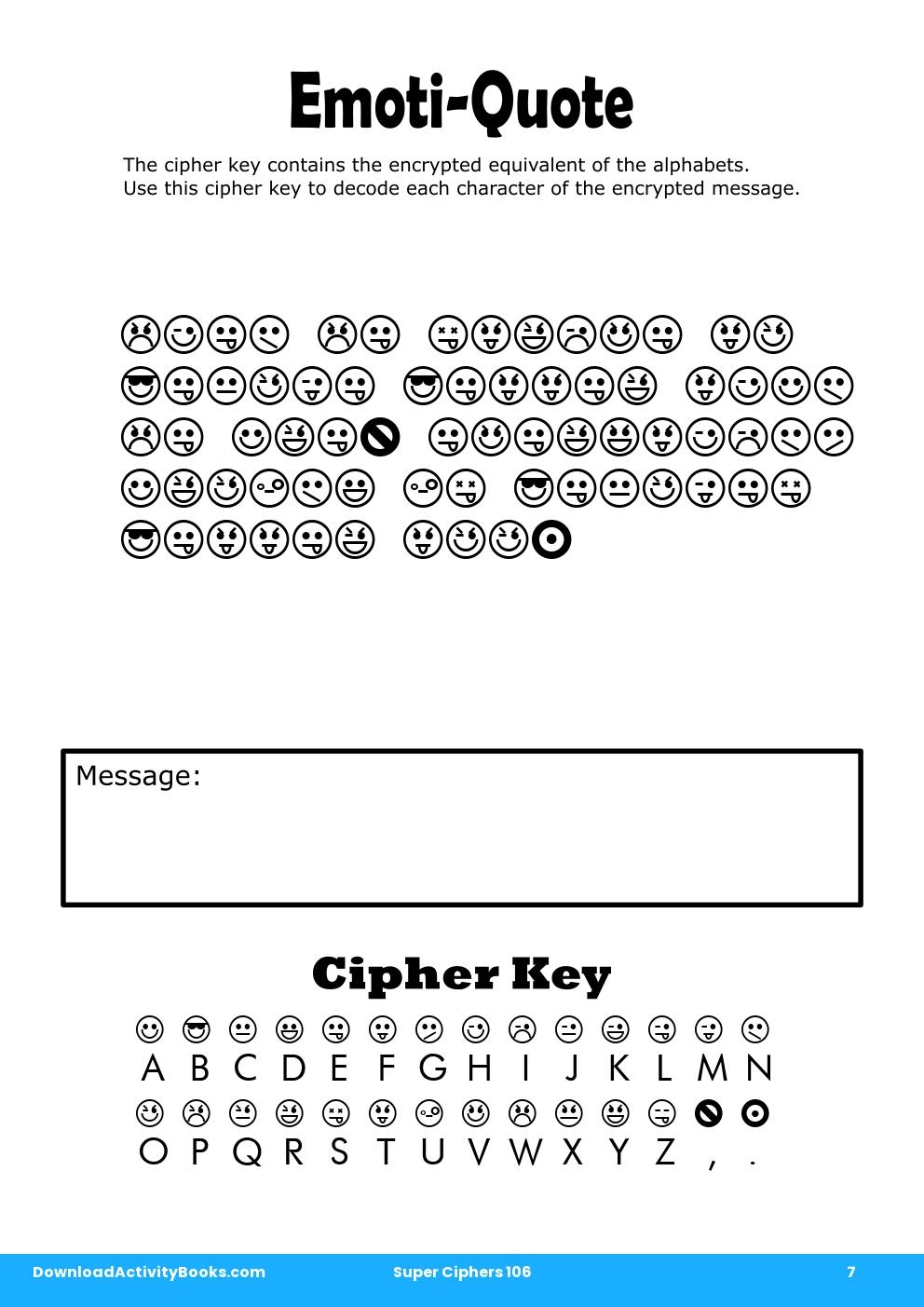 Emoti-Quote in Super Ciphers 106