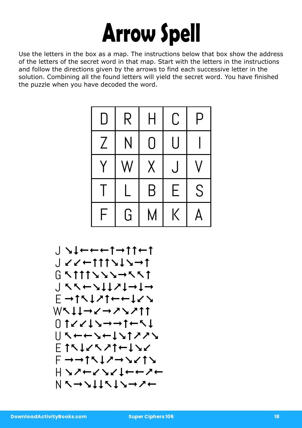 Arrow Spell in Super Ciphers 106