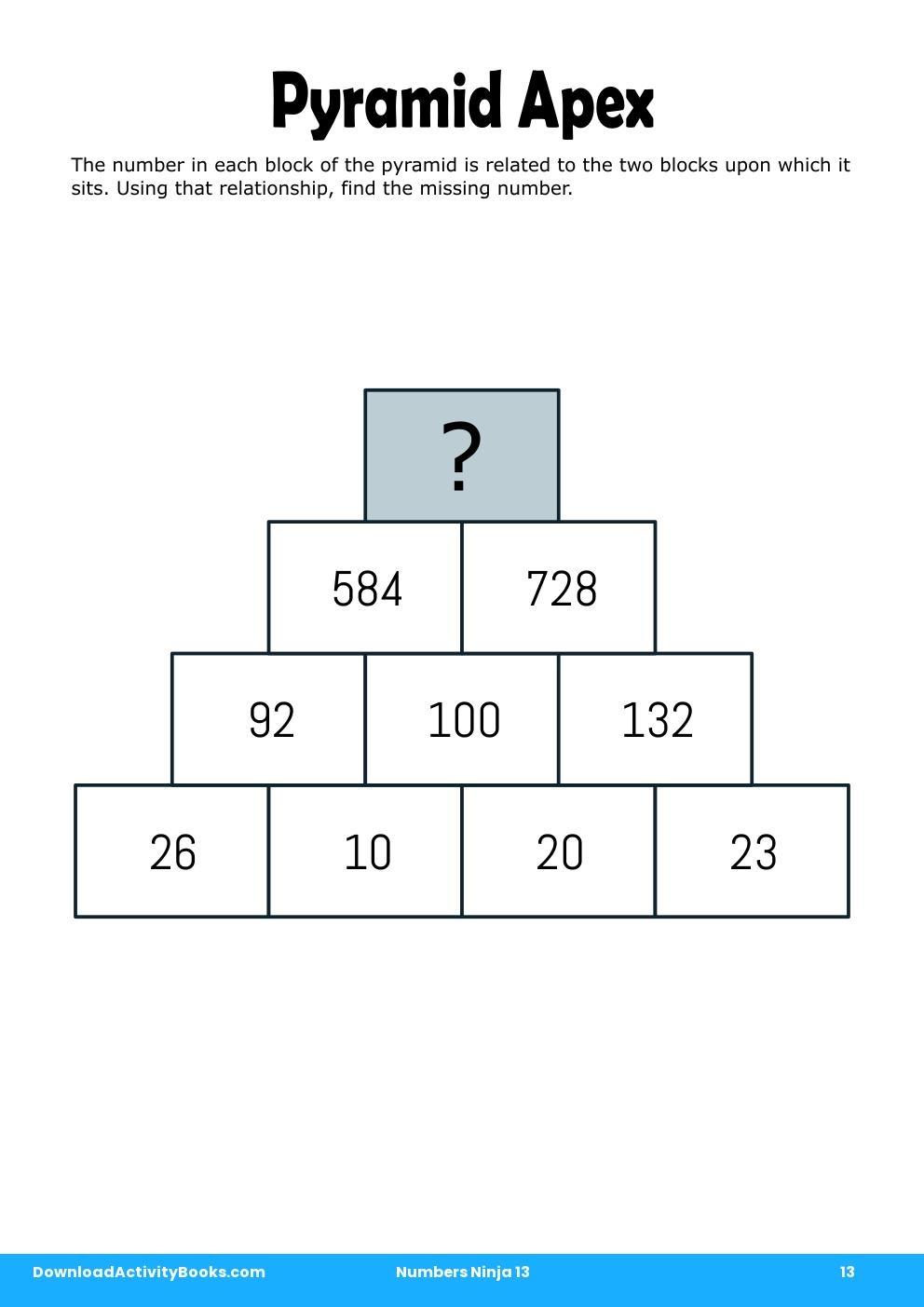 Pyramid Apex in Numbers Ninja 13