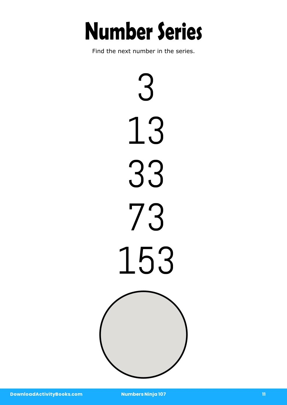 Number Series in Numbers Ninja 107