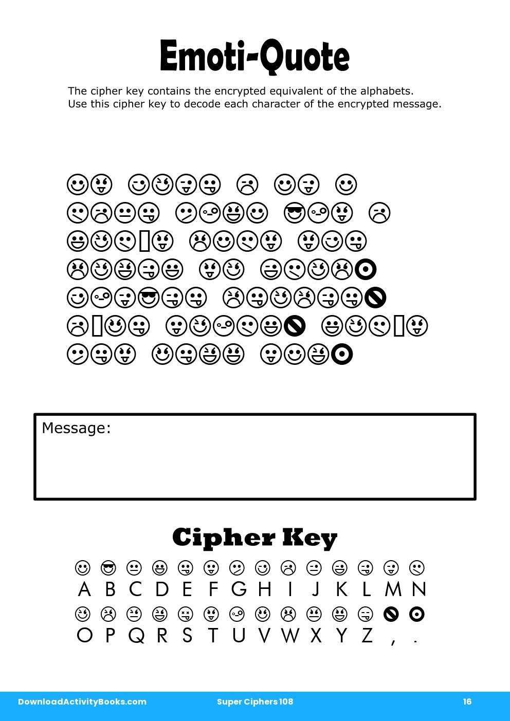 Emoti-Quote in Super Ciphers 108