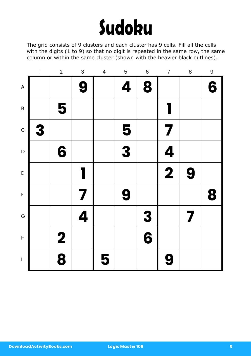 Sudoku in Logic Master 108