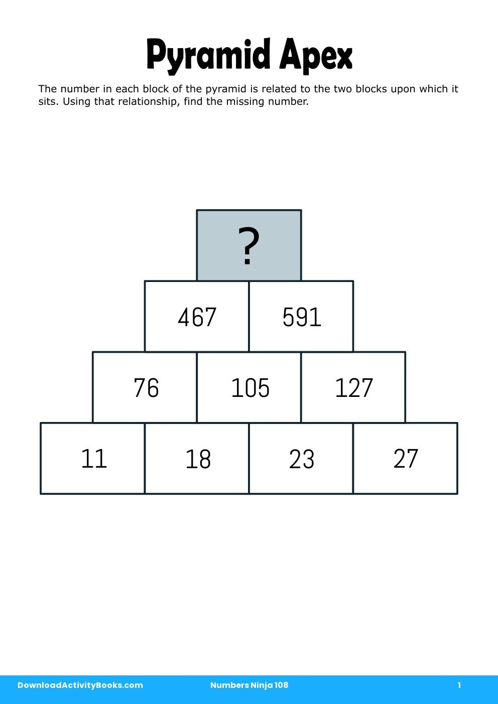 Pyramid Apex in Numbers Ninja 108