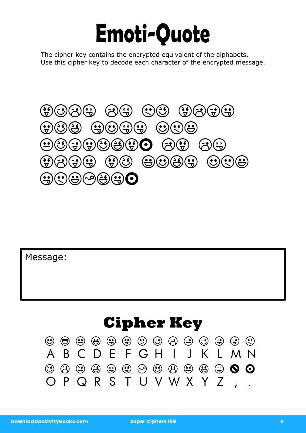 Emoti-Quote in Super Ciphers 109