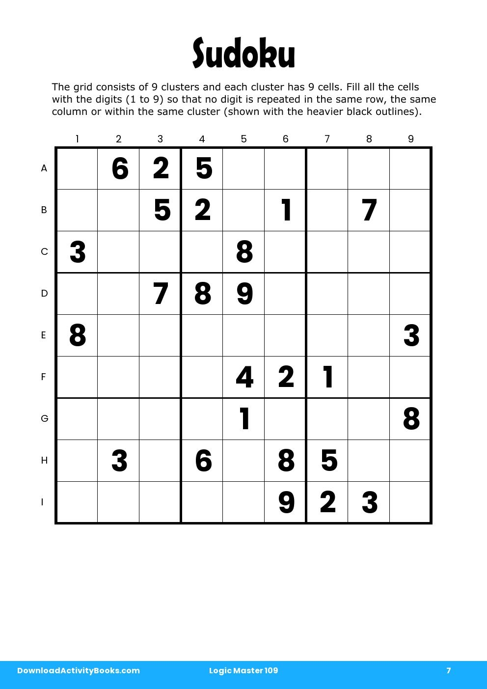 Sudoku in Logic Master 109