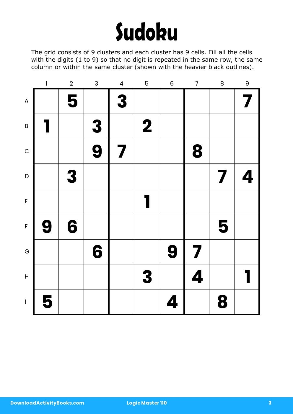 Sudoku in Logic Master 110