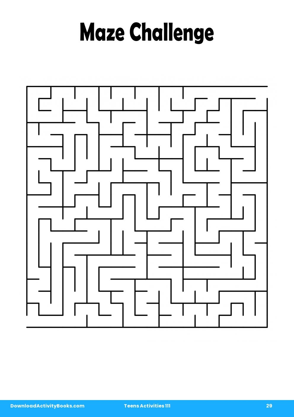 Maze Challenge in Teens Activities 111