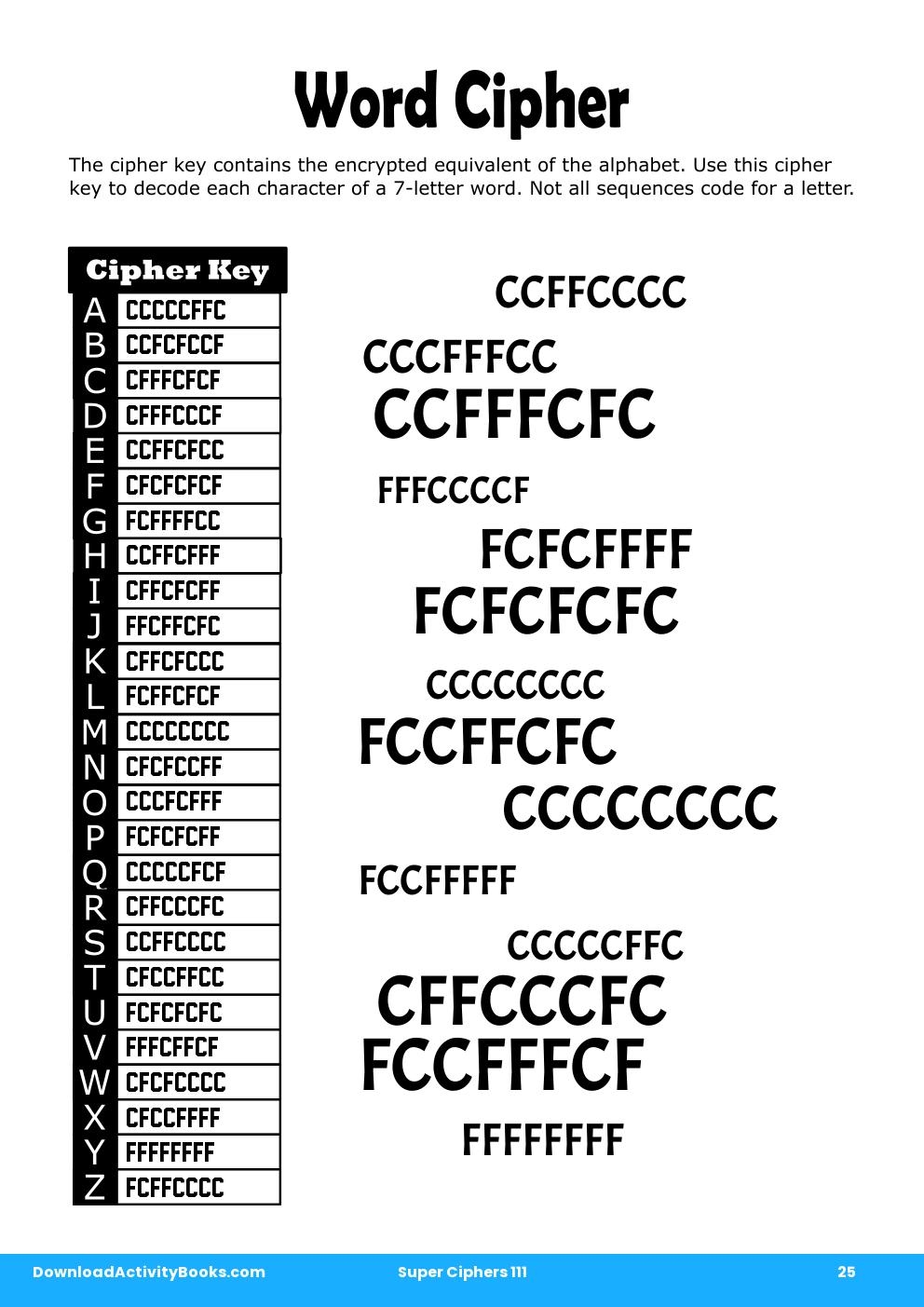 Word Cipher in Super Ciphers 111