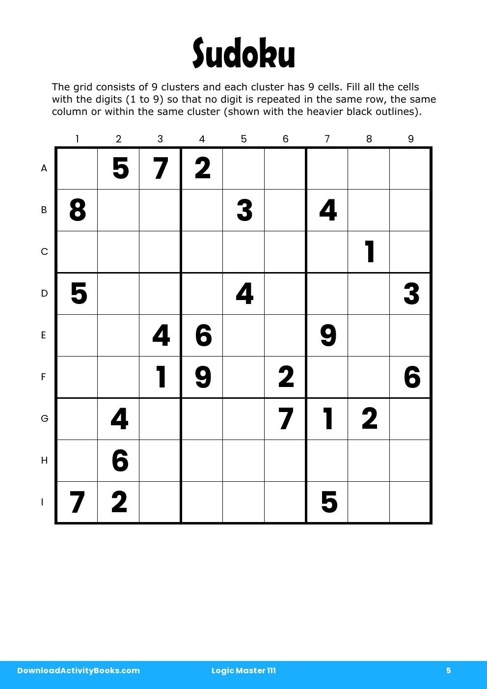 Sudoku in Logic Master 111