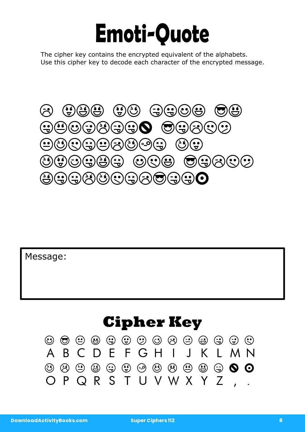 Emoti-Quote in Super Ciphers 112