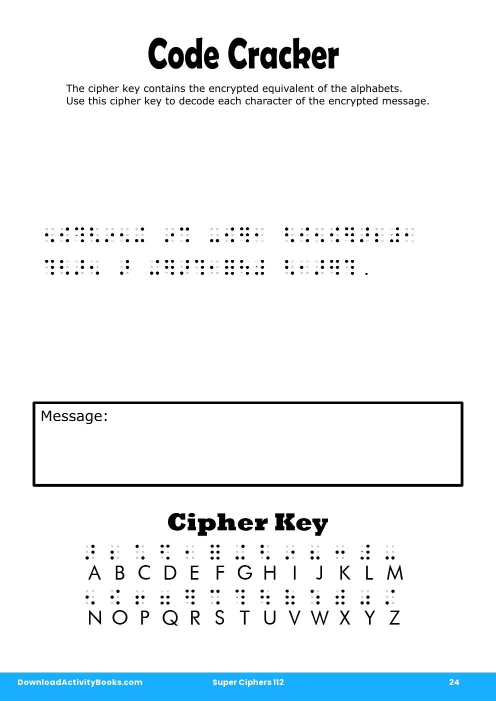 Code Cracker in Super Ciphers 112