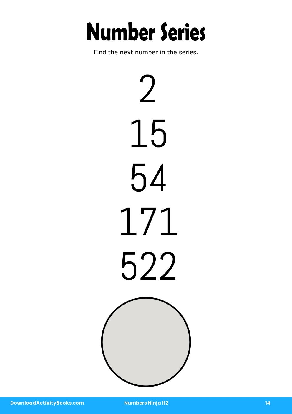 Number Series in Numbers Ninja 112