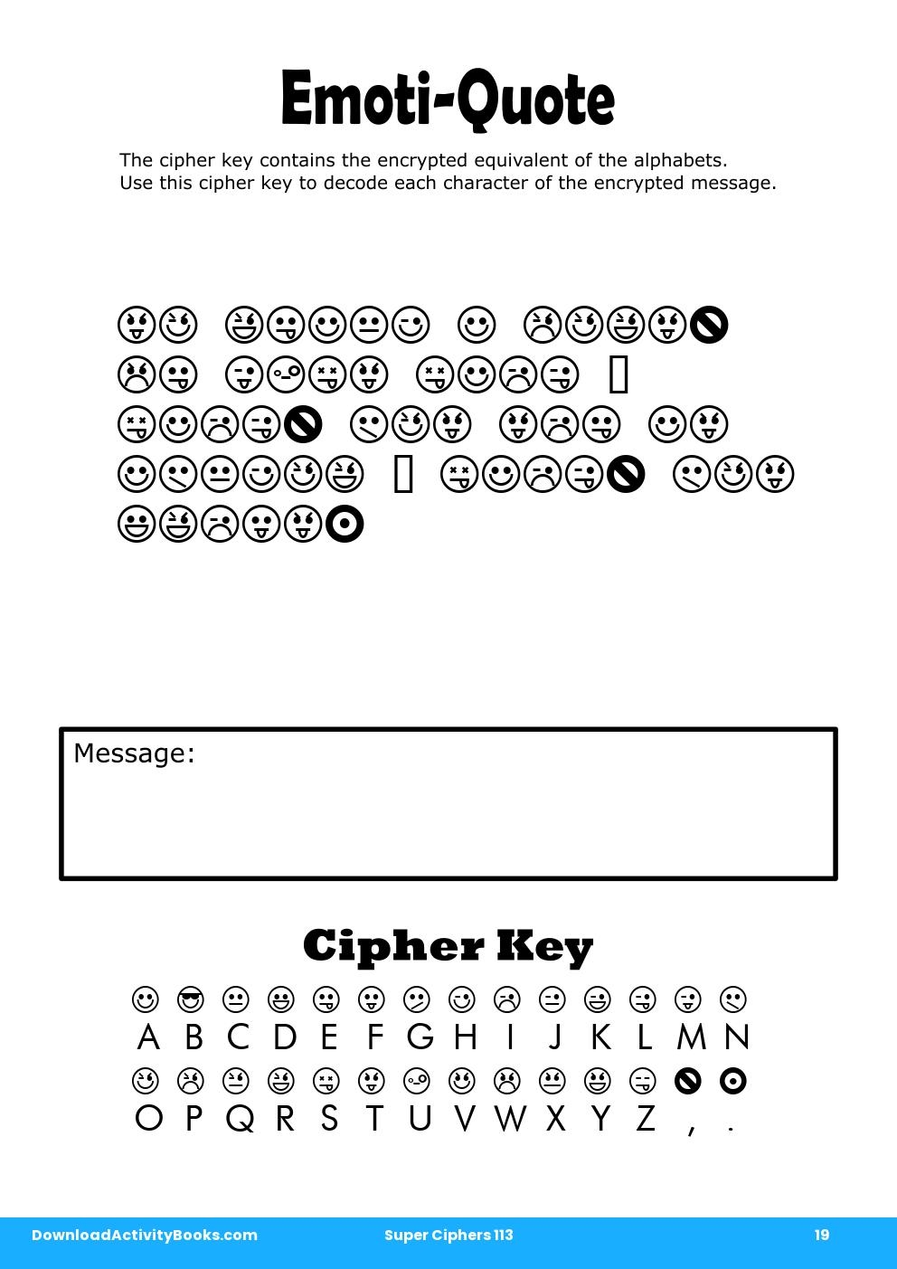 Emoti-Quote in Super Ciphers 113