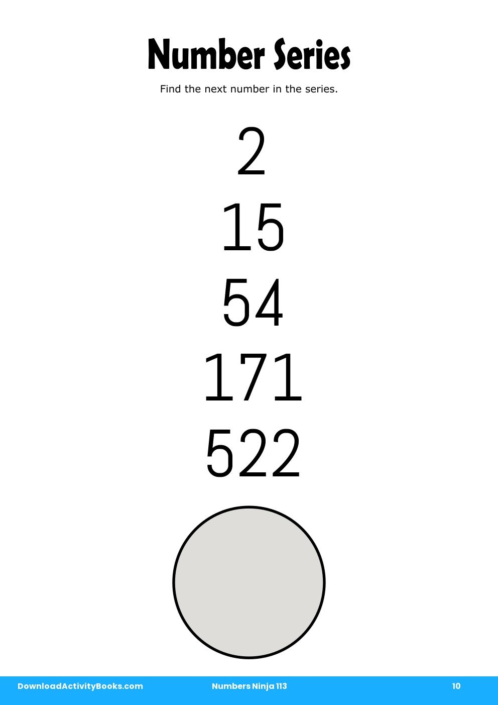 Number Series in Numbers Ninja 113