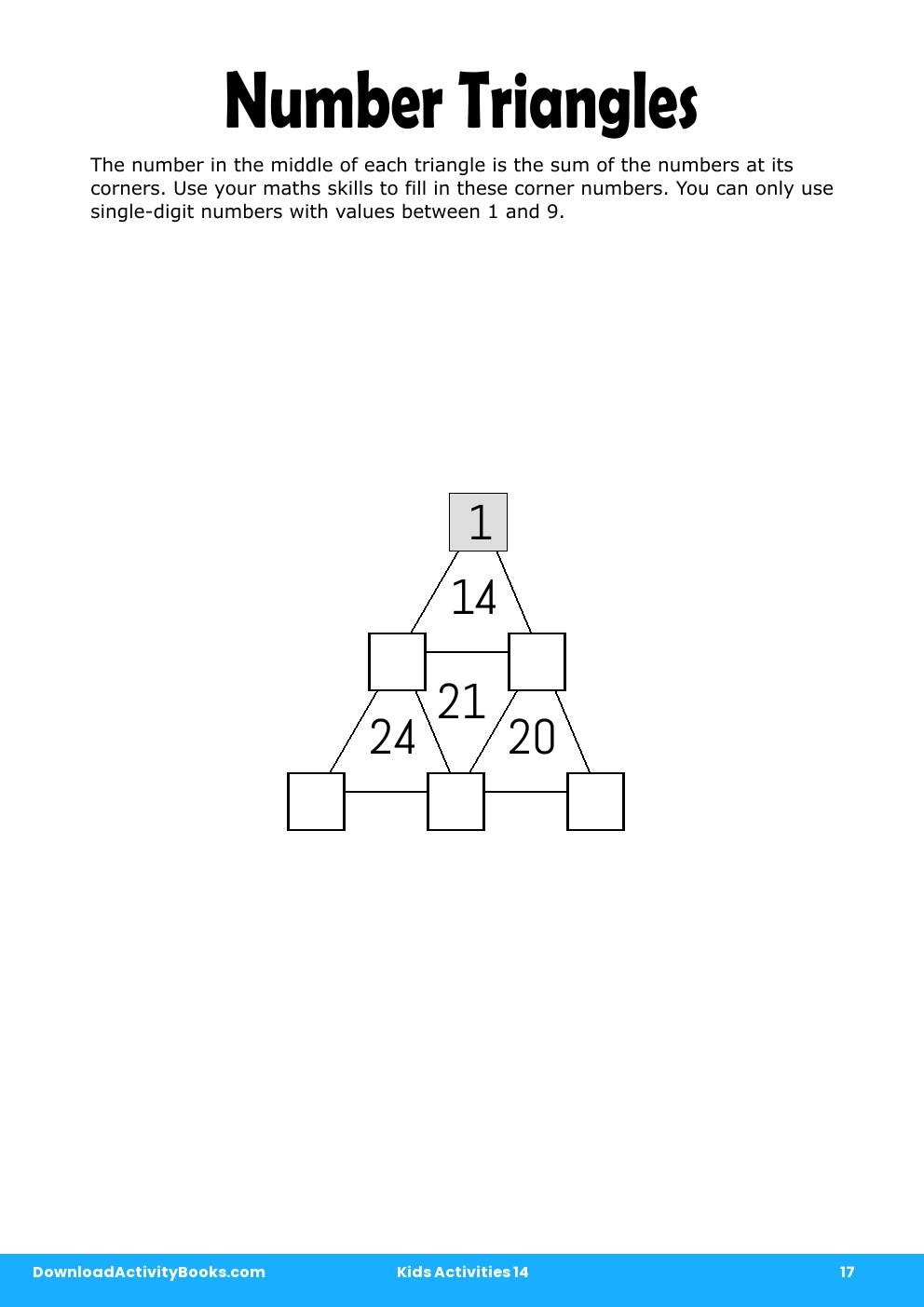 Number Triangles in Kids Activities 14