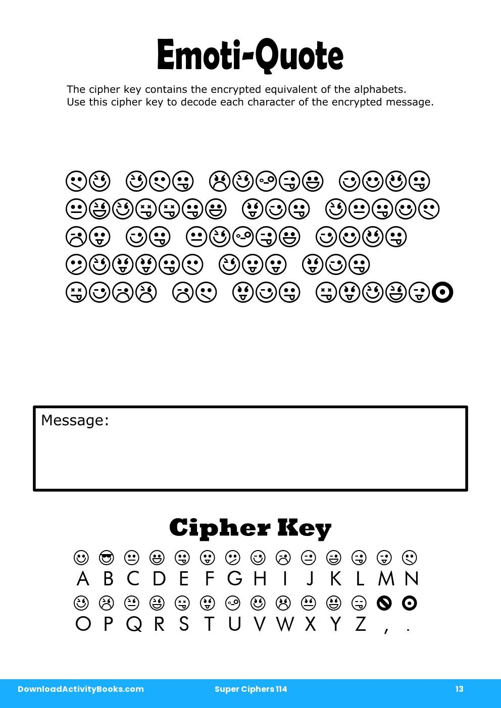 Emoti-Quote in Super Ciphers 114