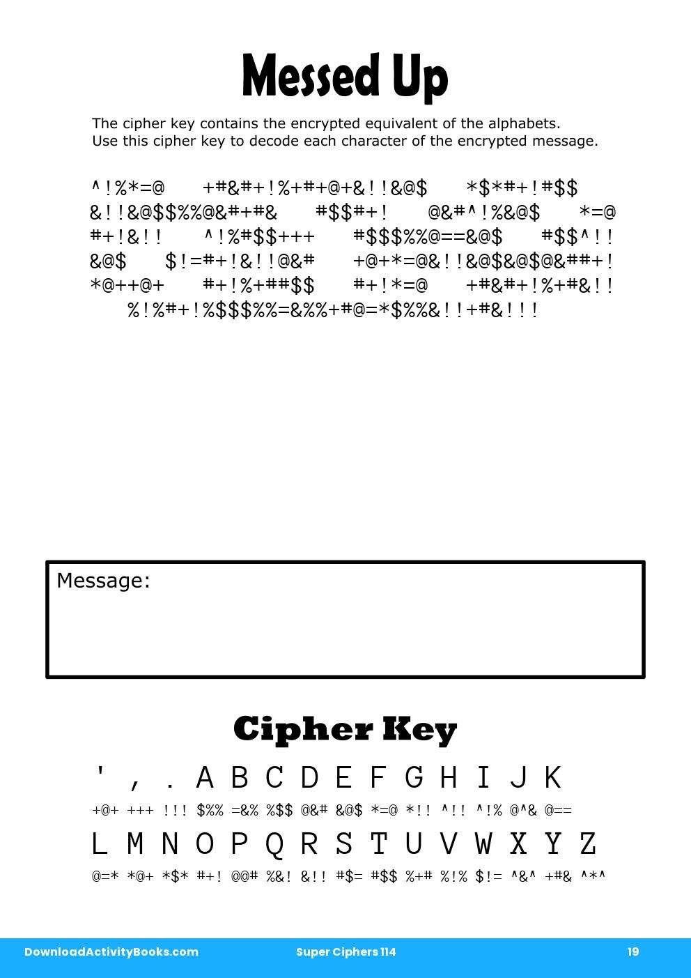 Messed Up in Super Ciphers 114