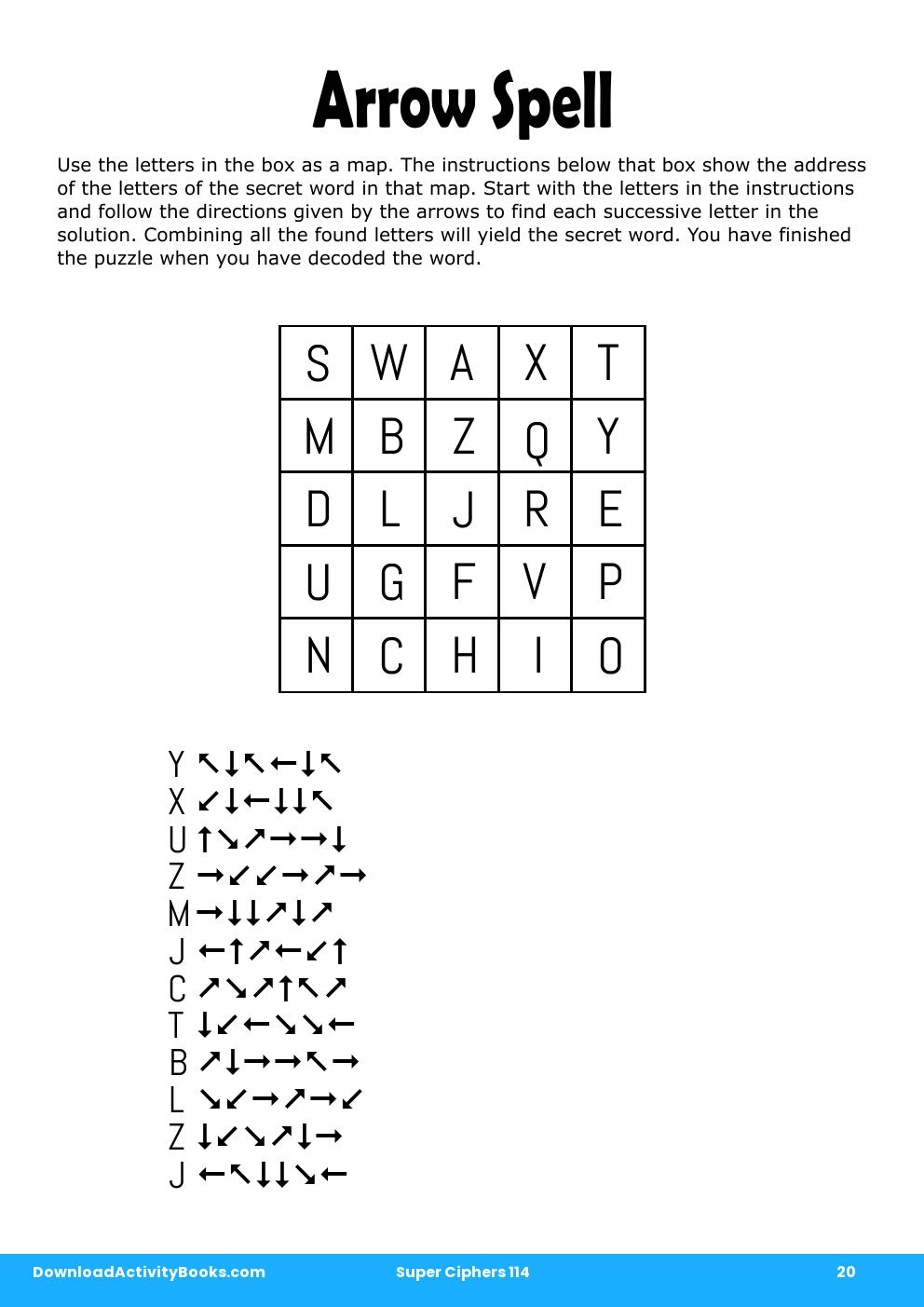 Arrow Spell in Super Ciphers 114